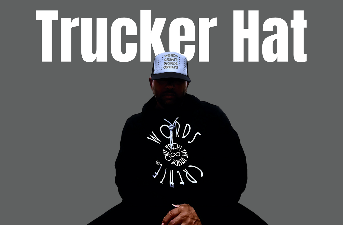 Trucker Hat Two Tone Black And White