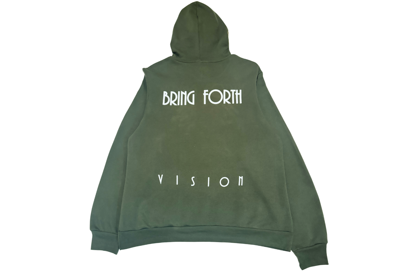 From The Inside Hoodie Bring Forth "Vision" Military Green and White