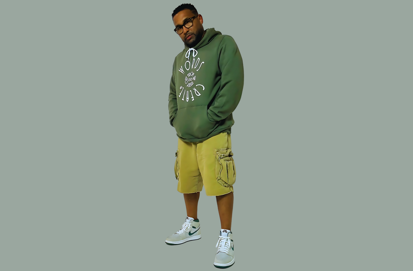 From The Inside Hoodie Bring Forth "Vision" Military Green and White