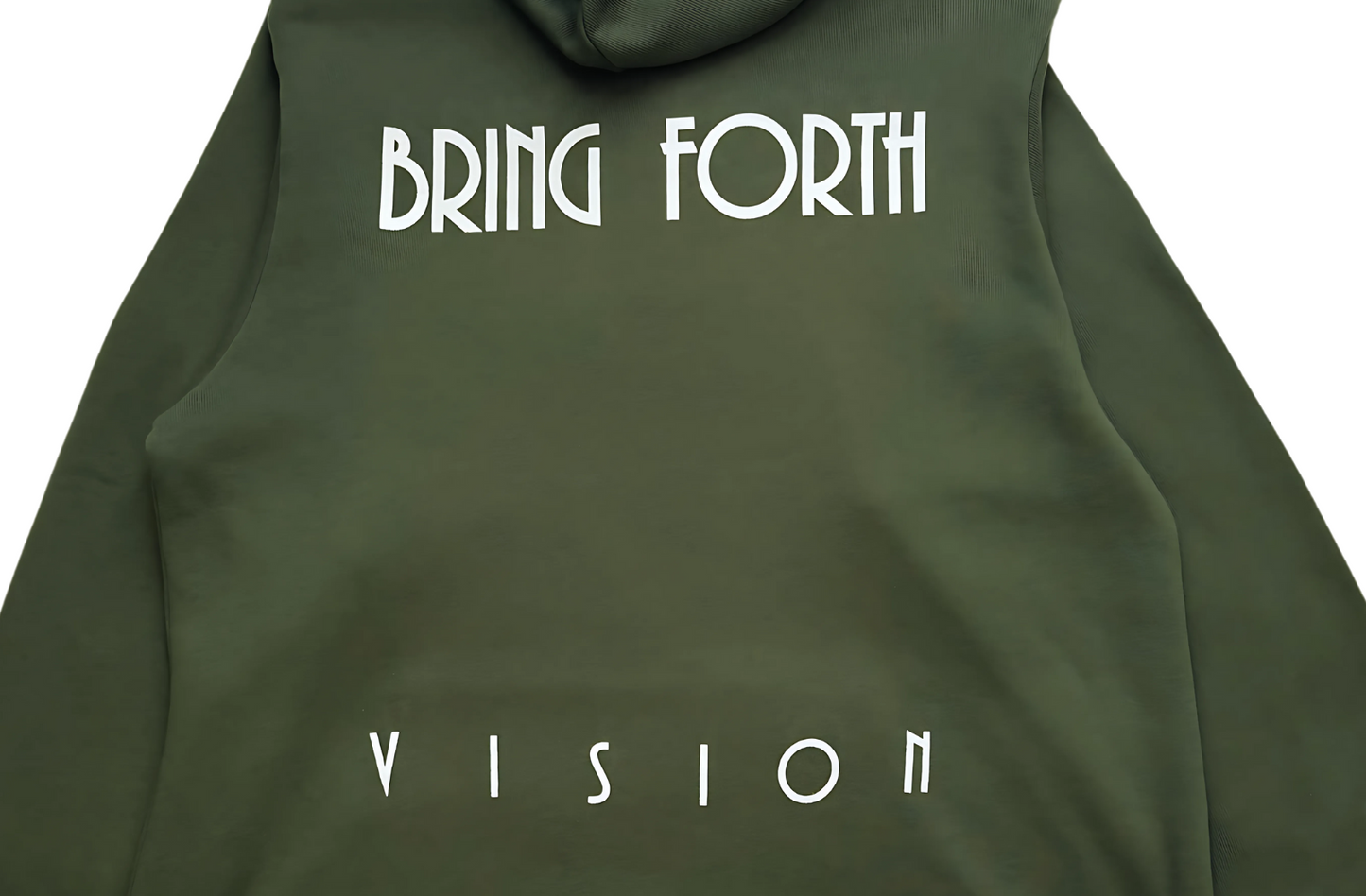 From The Inside Hoodie Bring Forth "Vision" Military Green and White
