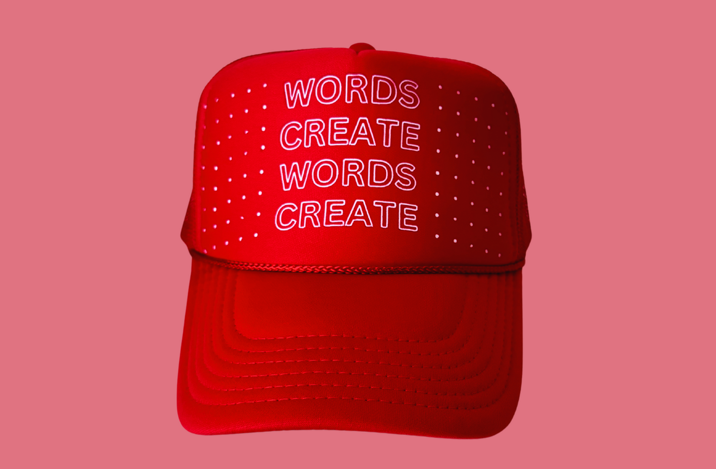 Trucker Hat Red and White