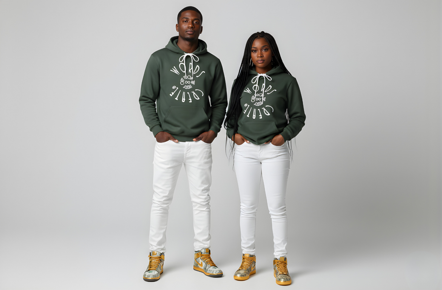 From The Inside Hoodie Bring Forth "Vision" Military Green and White
