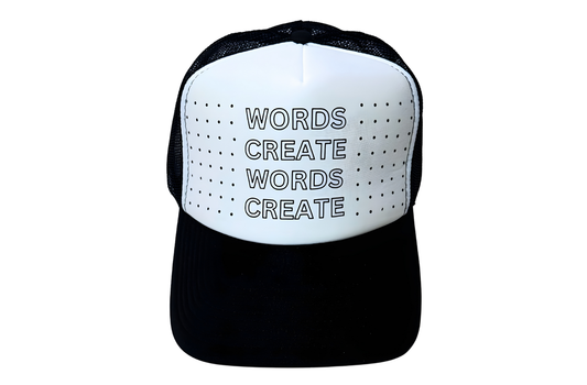 Trucker Hat  Two Tone Black And White